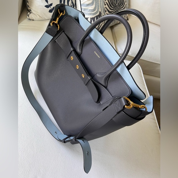 Burberry Soft Grain Calfskin Triple Stud Large Leather Belt Bag in Charcoal Grey - Picture 6 of 8